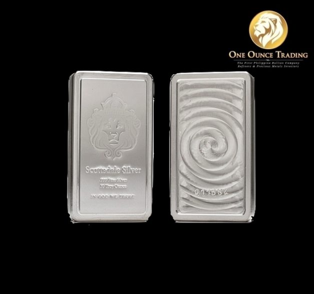 10 oz Scottsdale Stacker Silver Bar (serialized) - Image 2