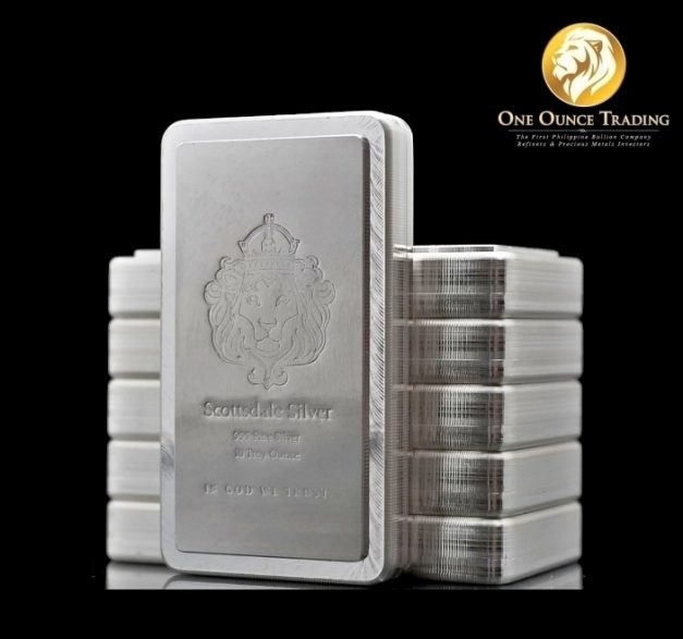 10 oz Scottsdale Stacker Silver Bar (serialized)