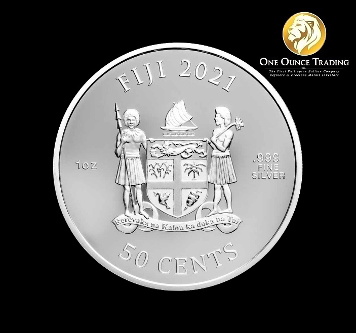 2022 1 oz Fiji Silver Street Fighter Series Guile Shaped Coin l JM