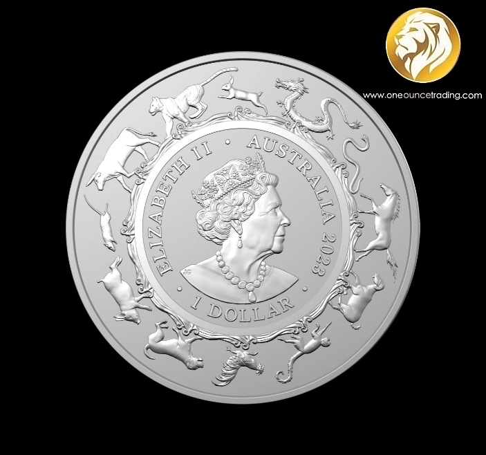 1 oz Royal Australian Mint Lunar Rabbit 2023 Silver Coin - Image 2