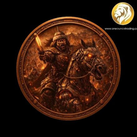 Pre Order - 1 oz Genghis Khan - Future in the Past Copper Round (ETA: 1st week July 2026)