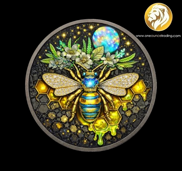 Pre Order - 1 oz Exclusive Bee Glitter Wings Copper Round Italy 2026 (ETA: 3rd week July 2026) - Image 2