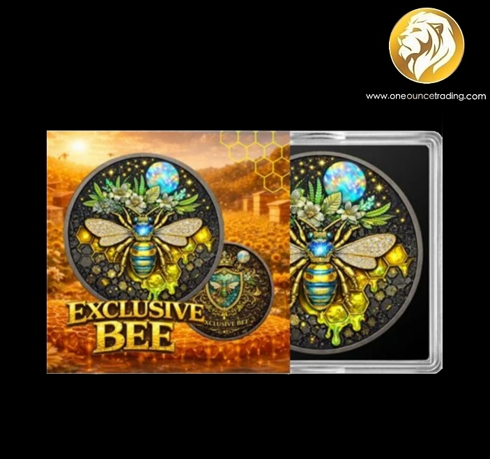 Pre Order - 1 oz Exclusive Bee Glitter Wings Copper Round Italy 2026 (ETA: 3rd week July 2026) - Image 3