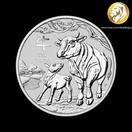 1 oz Silver Lunar Ox BU 2021 Series III (with capsule)