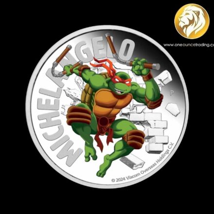Pre Order - 1 oz TMNT Michaelangelo Silver Colorized Proof Coin 2024 (with CoA and Presentation Box) ETA: 1st week Feb. 2026