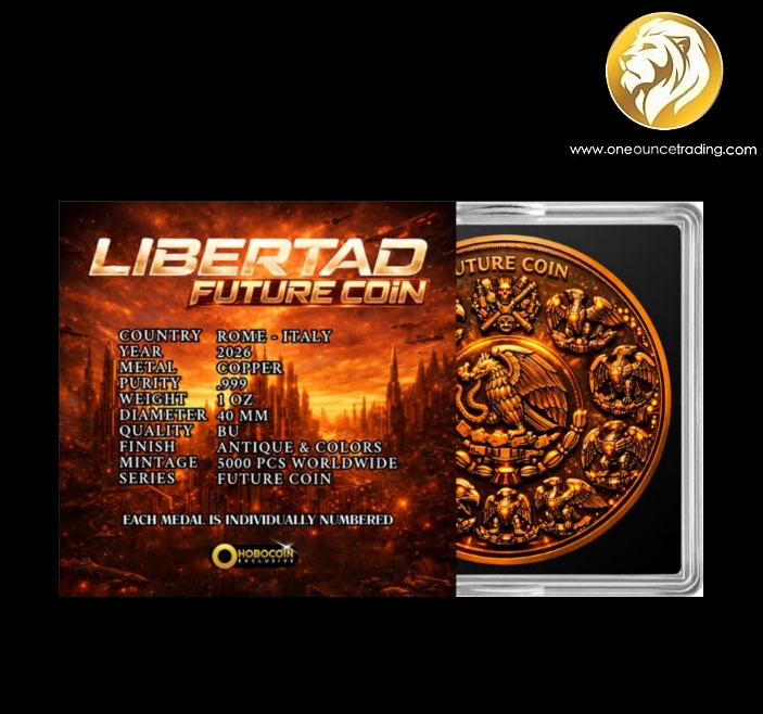 Pre Order - 1 oz LIBERTAD – FUTURE COIN High Relief .999 Fine Copper (ETA: 3rd week June 2026) - Image 6