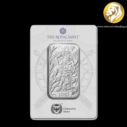 Pre Order - 1 oz The Royal Mint & Germania Mint Norse Gods: Loki Silver Bar (Starts shipping: 1st week April 2026)