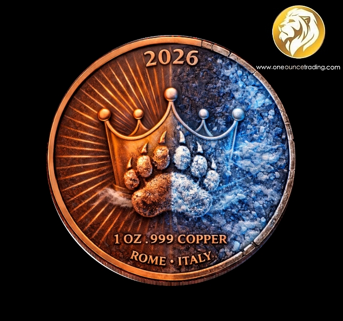 Pre Order - 1 oz BEAR Virtues Series .999 Copper Round Italy 2026 (Starts shipping: 4th week June 2026) - Image 2