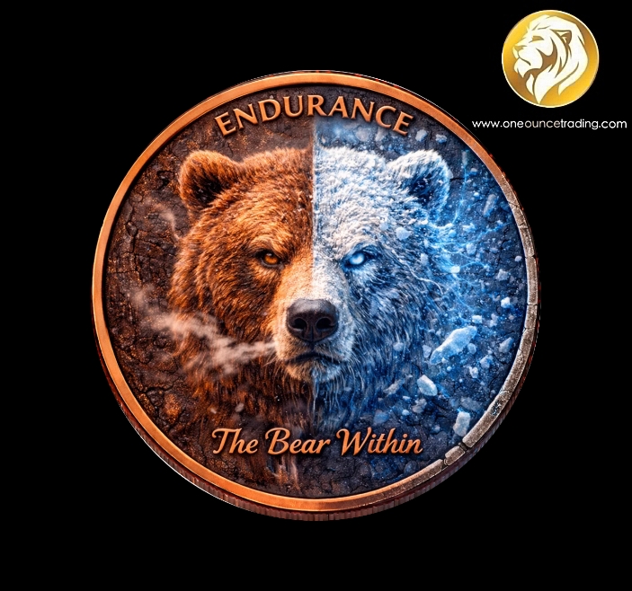 Pre Order - 1 oz BEAR Virtues Series .999 Copper Round Italy 2026 (Starts shipping: 4th week June 2026)
