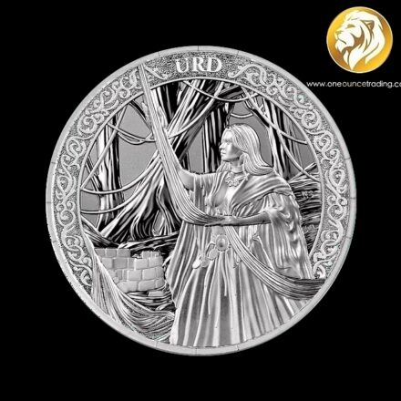 Pre Order – 1 oz Norns: Urd Silver Round BU 2026 with capsule and certificate of authenticity (Starts shipping: 2nd week April 2026)