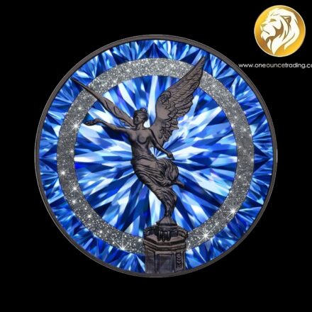 Pre Order - 1 oz DIAMOND RING Sapphire Edition Silver Coin Mexico 2024 (Starts shipping: 3rd week July 2026)