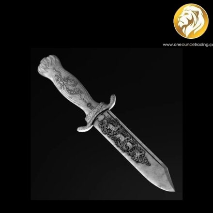 Pre Order - 2 oz Theodore Roosevelt's Bowie Knife Pure Silver Coin (Starts shipping: 3rd week August 2026)