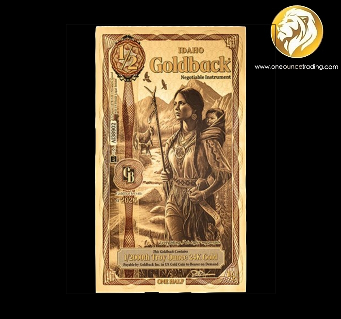 Pre Order - 1/2000 oz AMOR FAMILIA 0,5 Goldbacks 24K Pure Gold IDAHO 2026 (Starts shipping: 3rd week August 2026)