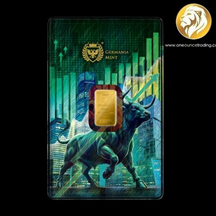 Pre Order - 1 gram Germania Mint Bull & Bear .9999 Minted Gold Bar 2026 (Starts shipping: 3rd week August 2026)