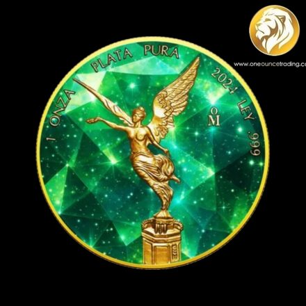 Pre Order - 1 oz EMERALD NEBULITE The 4 Rarest Precious Stones Silver Coin Mexico 2024 (Estimate: Nov 2026)