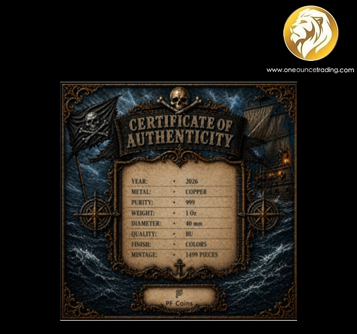 Pre Order - 1 oz PIRATE Copper Round 2026 (Estimate: Nov 2026) - Image 4