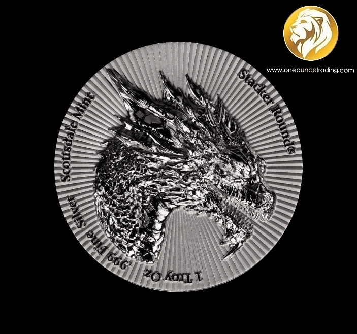 Pre Order - 1 oz Scottsdale Dragon Stacker® Silver Round (Estimate: 1st week Dec. 2026) - Image 2