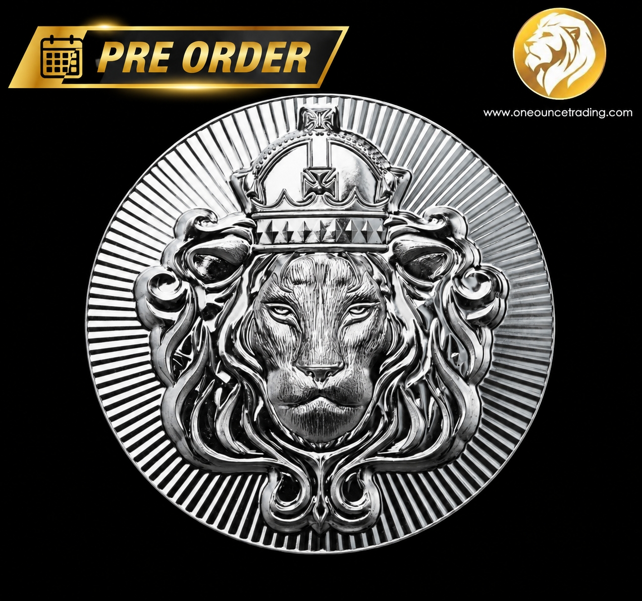 Pre Order - 1 oz Scottsdale Lion Stacker® Silver Round (Estimate: 1st week Dec. 2026)