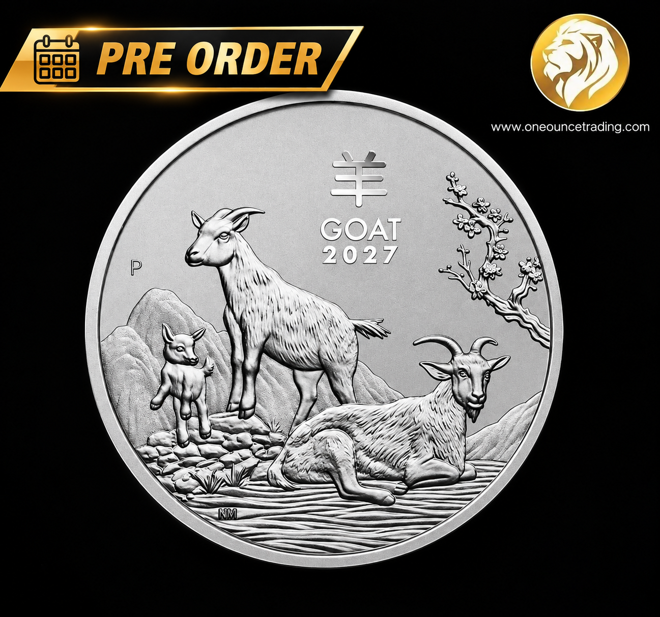 Pre Order - 1 oz Silver Lunar Goat Series III 2027 with capsule (Estimate: 2nd week Dec. 2026)