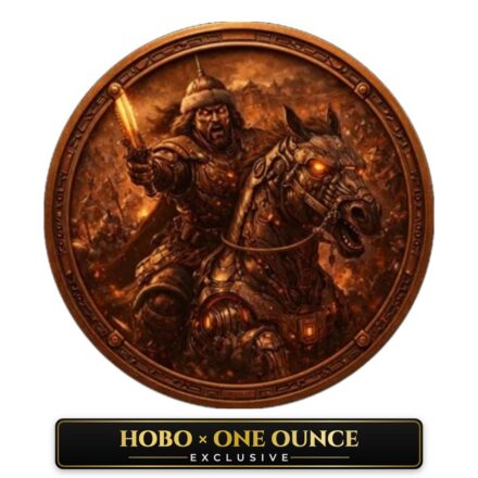 1 oz Genghis Khan - Future in the Past Copper Round – Hobo x One Ounce Exclusive