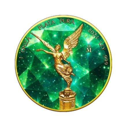 Pre Order - 1 oz EMERALD NEBULITE The 4 Rarest Precious Stones Silver Coin Mexico 2024 (Estimate: Nov 2026)