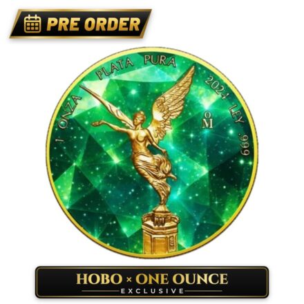 1 oz EMERALD NEBULITE The 4 Rarest Precious Stones Silver Coin Mexico 2024 - Hobo x One Ounce Exclusive