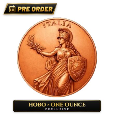 Pre Order 10 pcs. - 1 oz ITALIA First Italian Bullion Copper Round Italy 2026 - Hobo x One Ounce Exclusive