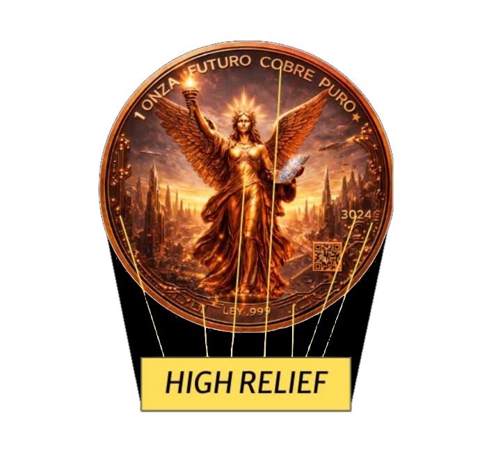 1 oz LIBERTAD – FUTURE COIN High Relief .999 Fine Copper - Image 3