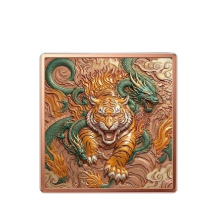 5 oz TIGER & DRAGON Eternal Guadians Copper Bar Italy 2026