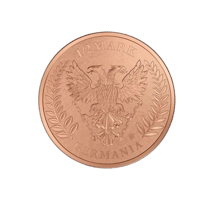 1/2 oz Lady Germania Copper Round 2026 - Image 2