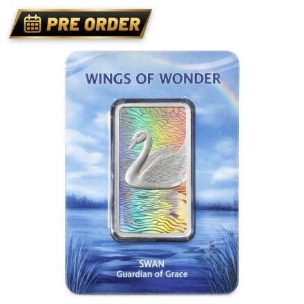 Pre Order – 1 oz Wings of Wonder Swan Silver Hologram Bar 2026